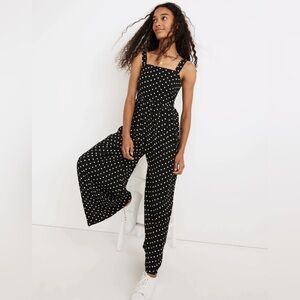 Madewell Tank Wide-Leg Jumpsuit in Polka Dot in Size 10